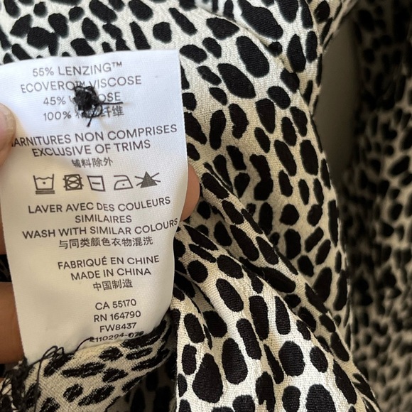 Frank + Oak Animal-Print Button-Down Collared Blouse (Large) - Picture 6 of 8